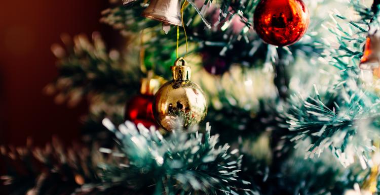 baubles on a christmas tree