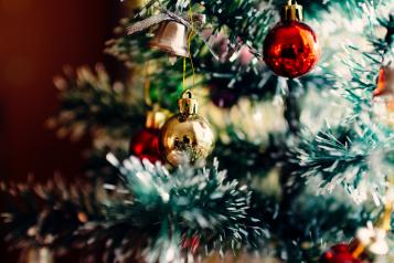 baubles on a christmas tree